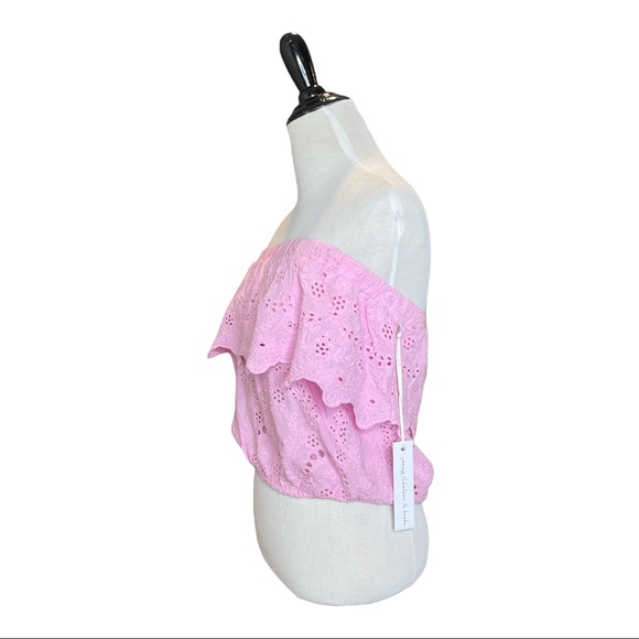 YOUNG FABULOUS AND BROKE EYELET STRAPLESS TUBE TOP **NEW** - Picture 7 of 8